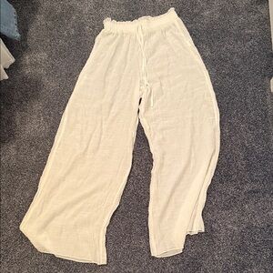 SHEIN White Wide-Leg Beach Coverup Pants